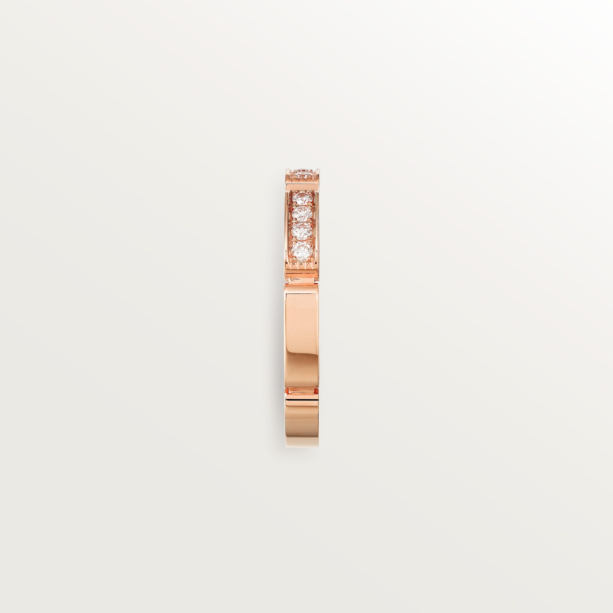 Maillon Panth&egrave;re wedding band, half-paved, image 6