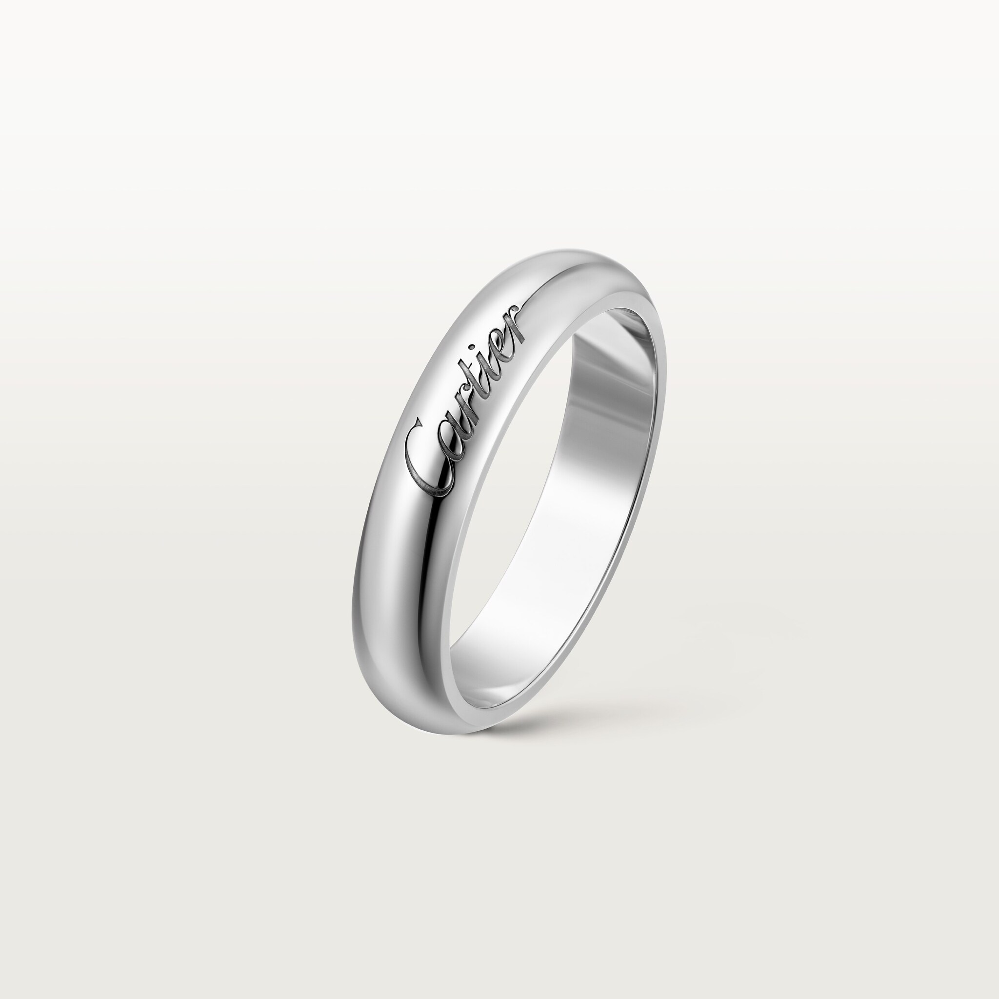 C de Cartier wedding band, 4 mm width