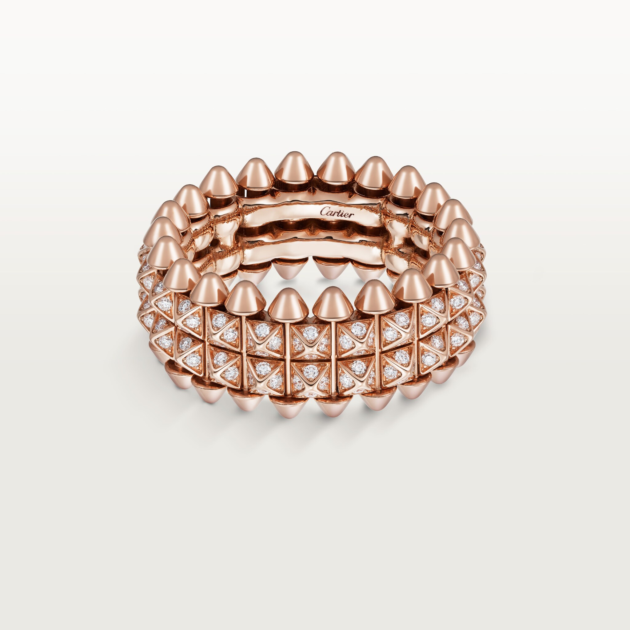 Clash de Cartier ring, double row, paved
