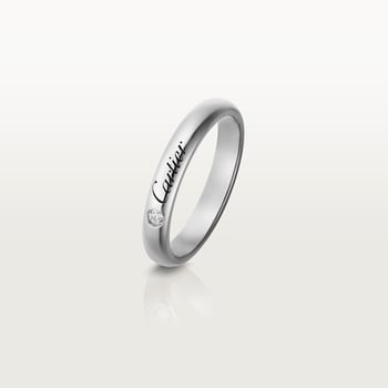 C de Cartier wedding band, 3 mm width, 1 diamond C de Cartier wedding band, 3 mm width, 1 diamond