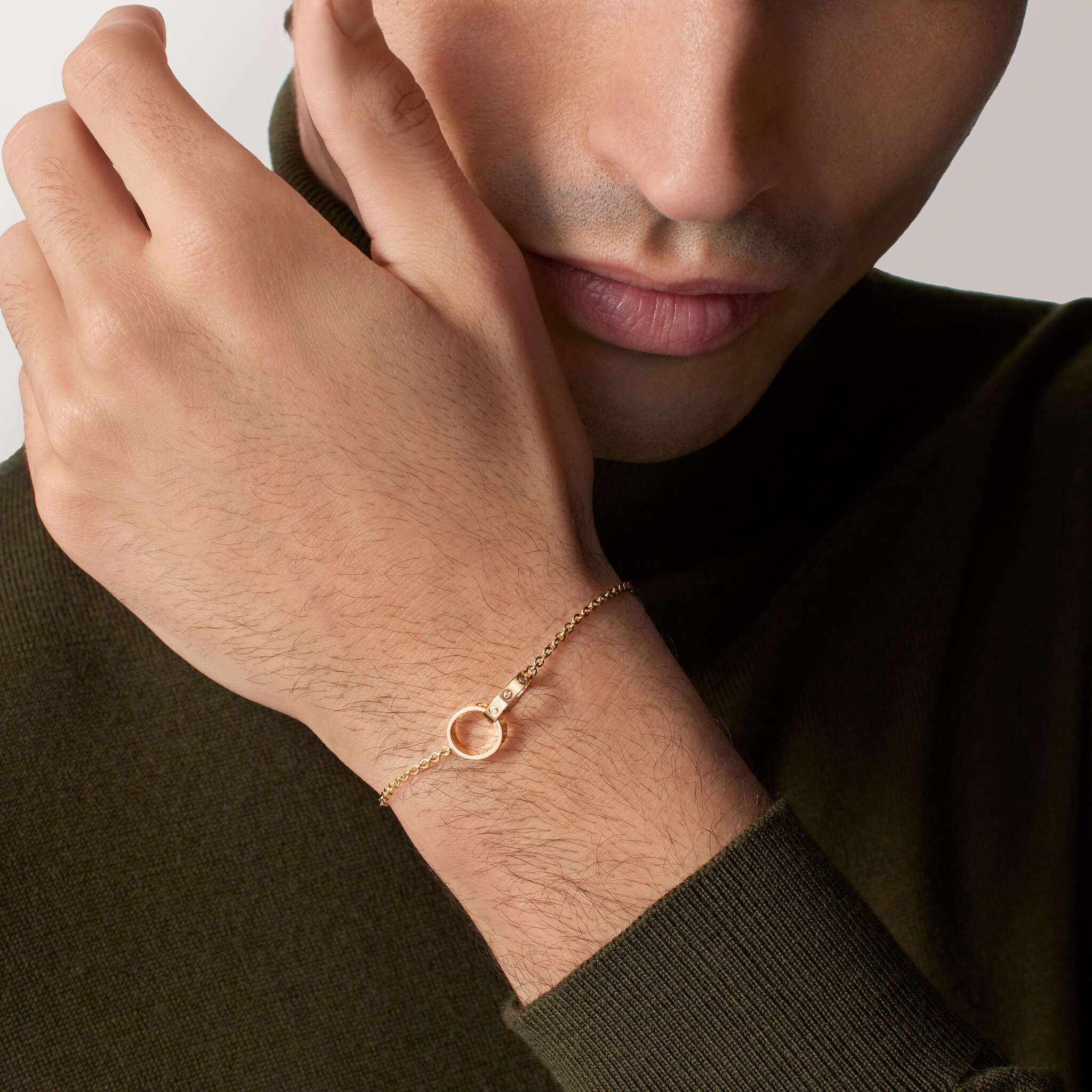 #LOVE# bracelet, on chain