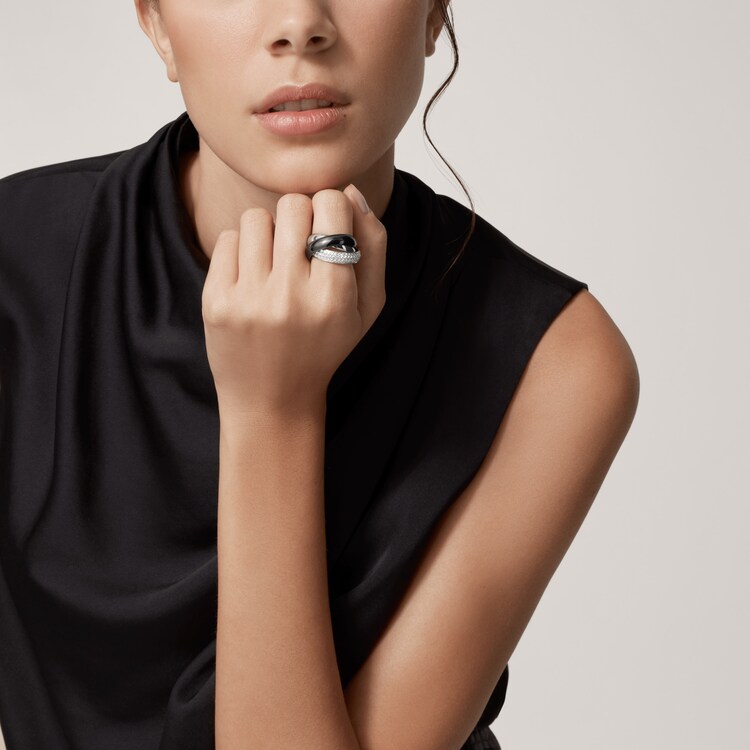Cartier ceramic trinity ring Clearance
