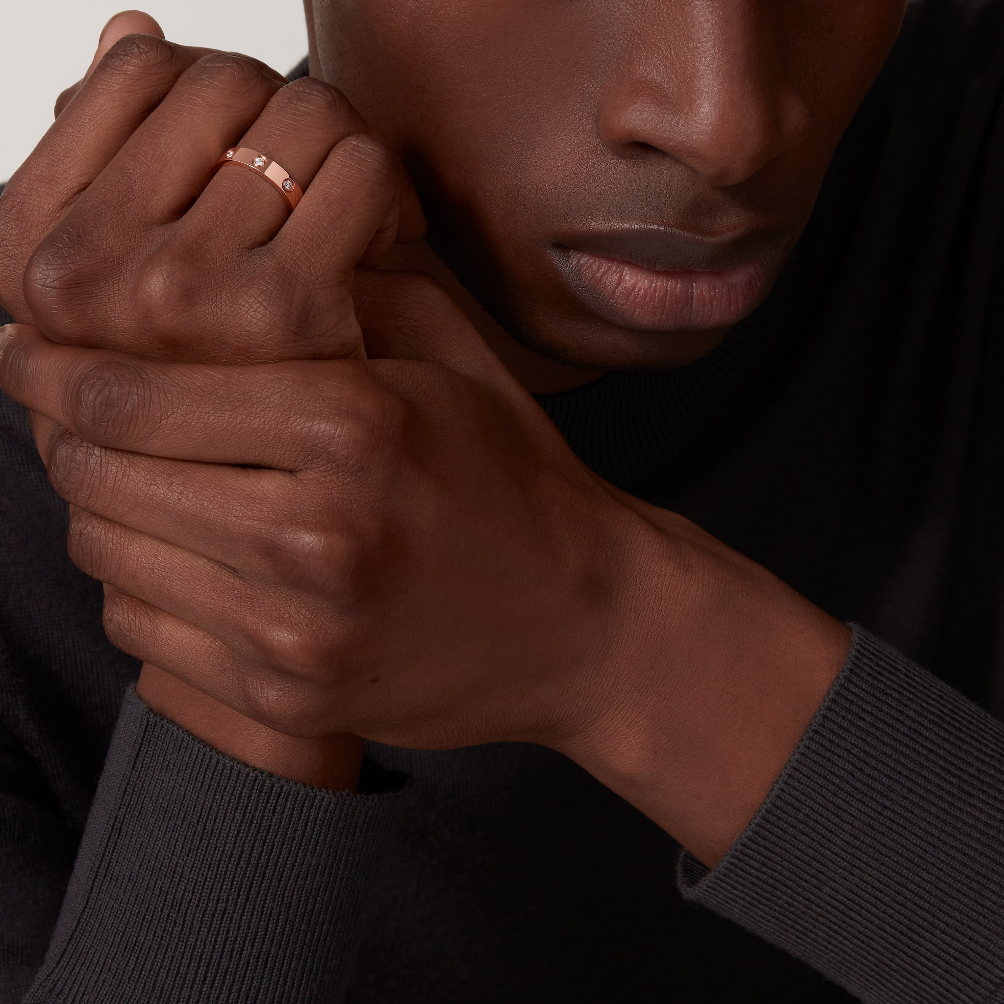 #LOVE# ring, small model, 8 diamonds