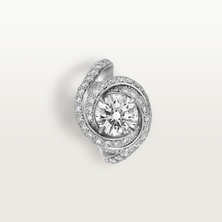 CRN4250600 Trinity Ruban Solitaire Platinum diamond Cartier