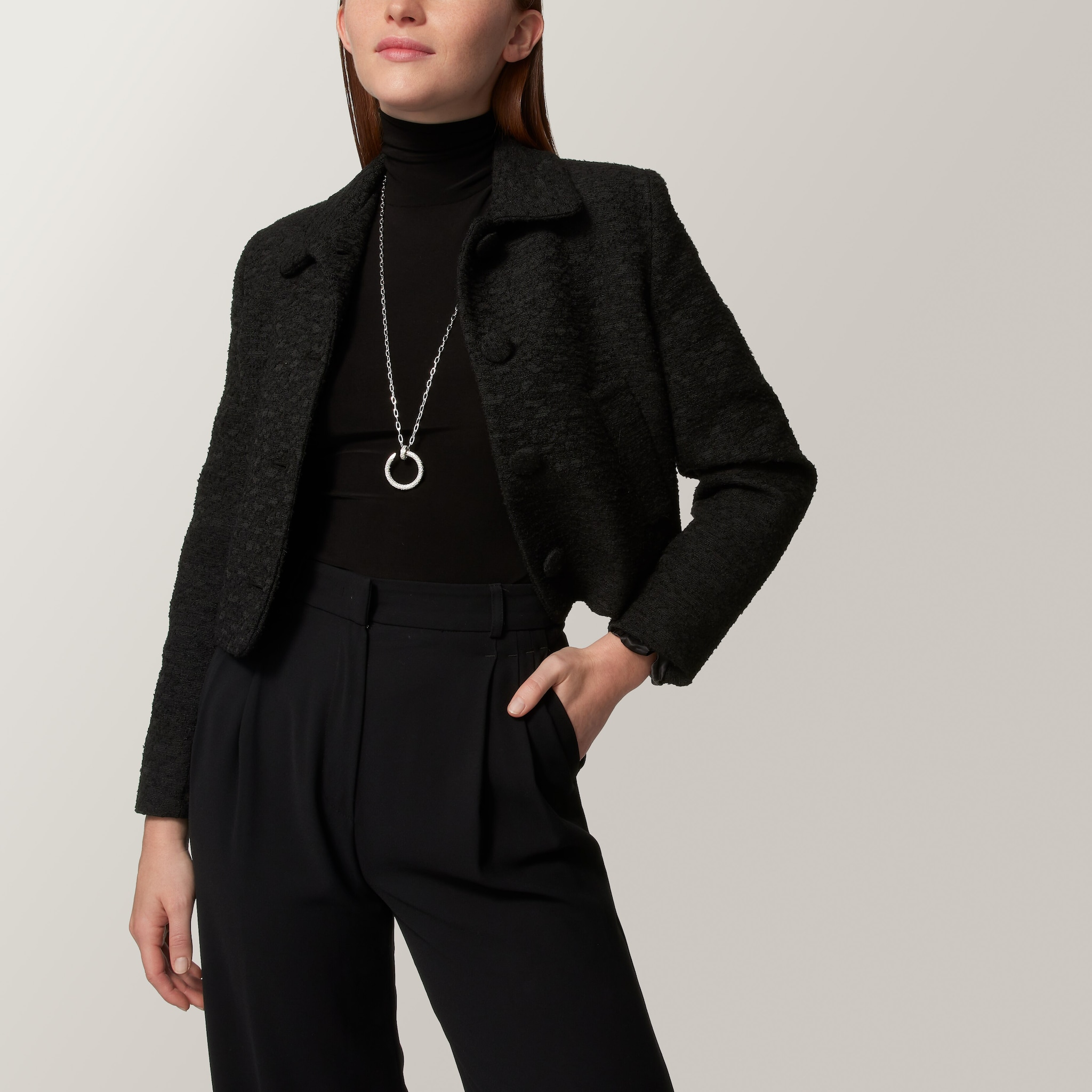 Juste un Clou uzun kolye, d&ouml;n&uuml;şt&uuml;r&uuml;lebilir, ekstra b&uuml;y&uuml;k model, pave 