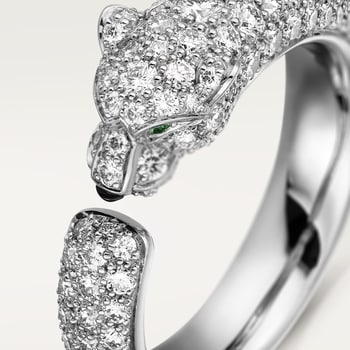 Panthère de Cartier ring, small model, paved Panthère de Cartier ring, small model, paved