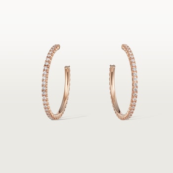 Etincelle de Cartier hoop earrings, medium model, paved Etincelle de Cartier hoop earrings, medium model, paved