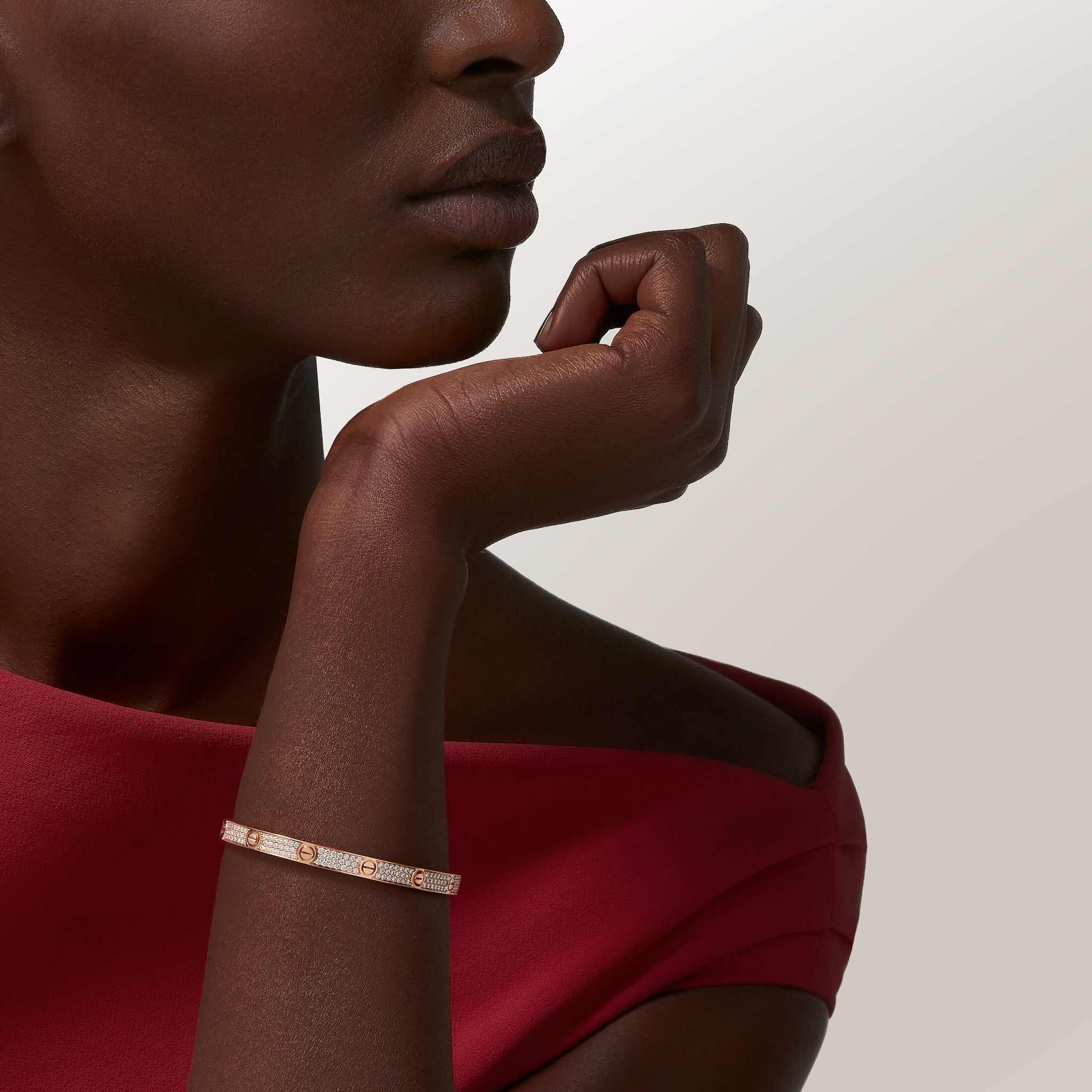 #LOVE# bracelet, medium model, paved