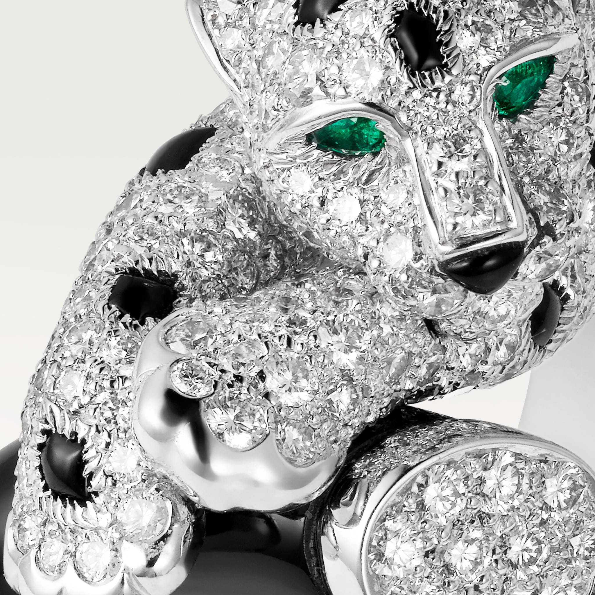 Panth&egrave;re de Cartier美洲豹戒指，縞瑪瑙，鋪鑲鑽石，圖片6