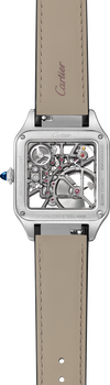 Santos-Dumont skeleton watch equipped with a micro-rotor Santos-Dumont skeleton watch equipped with a micro-rotor