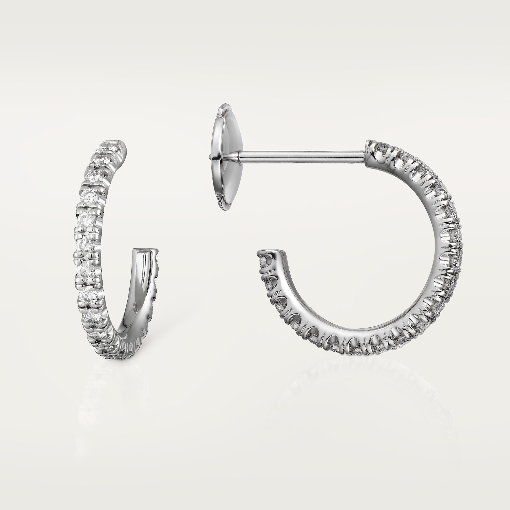 Etincelle de Cartier hoop earrings, small model, paved