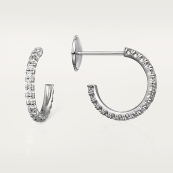 Etincelle de Cartier hoop earrings, small model, paved Etincelle de Cartier hoop earrings, small model, paved