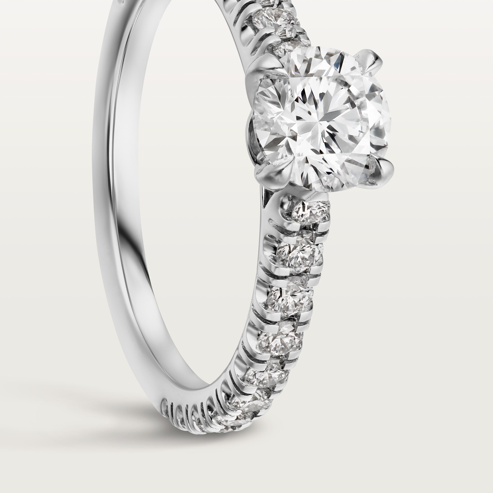 1895 solitaire, brilliant-cut diamond, paved , image 7