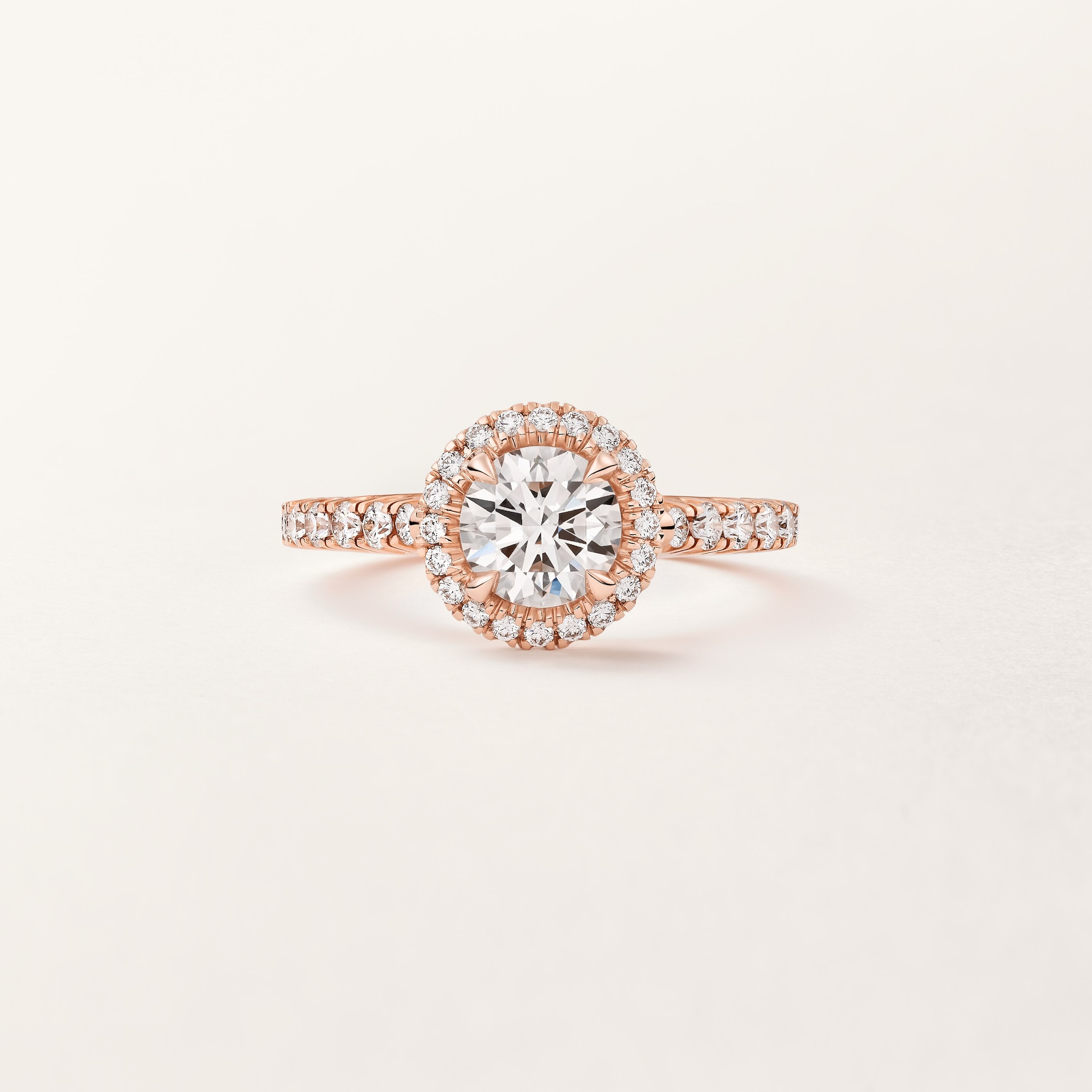 Cartier Destin&eacute;e solitaire, brilliant-cut diamond, paved 