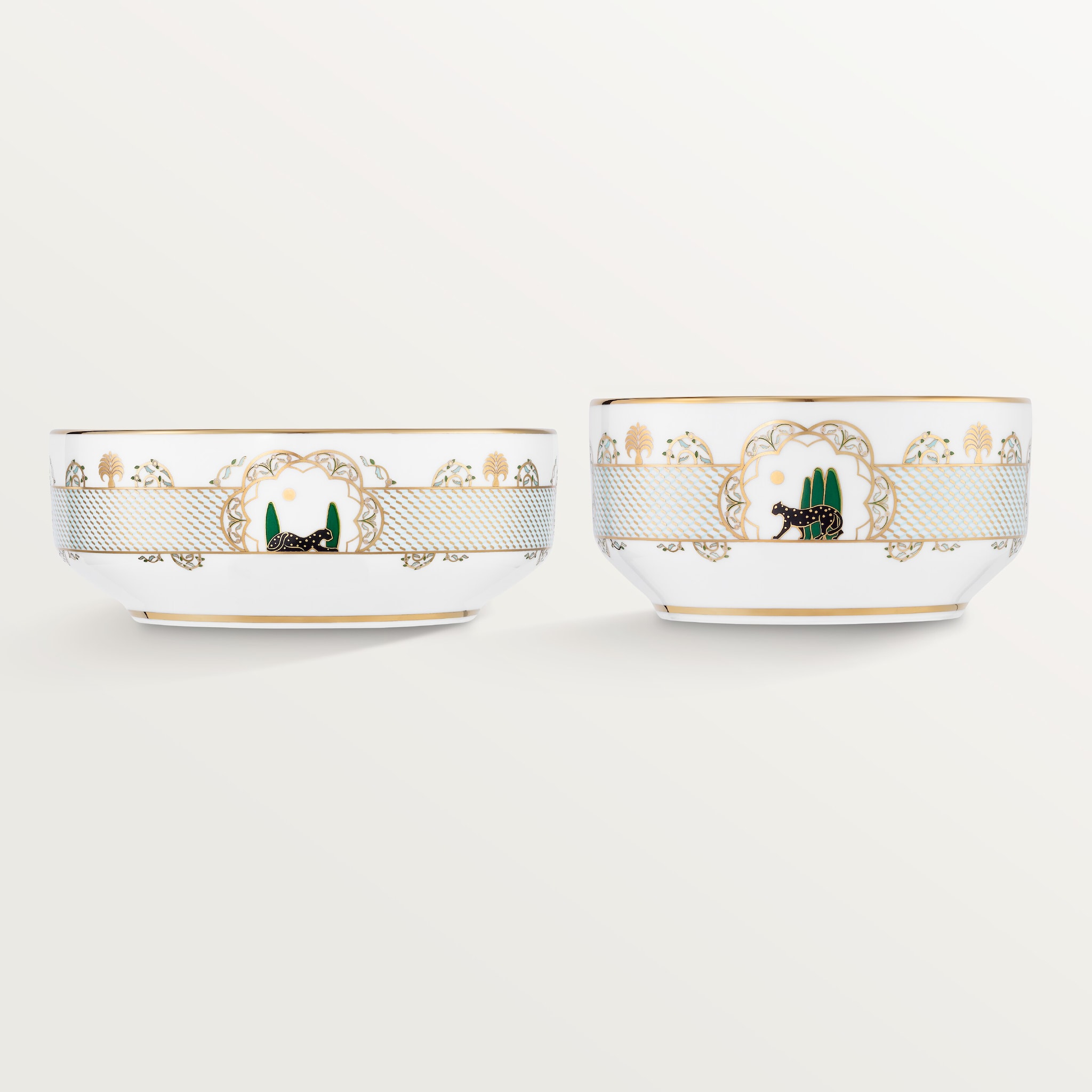 5 صورة ،طقم مؤلّف من طبقين صغيرين "پانتير دو كارتييه"