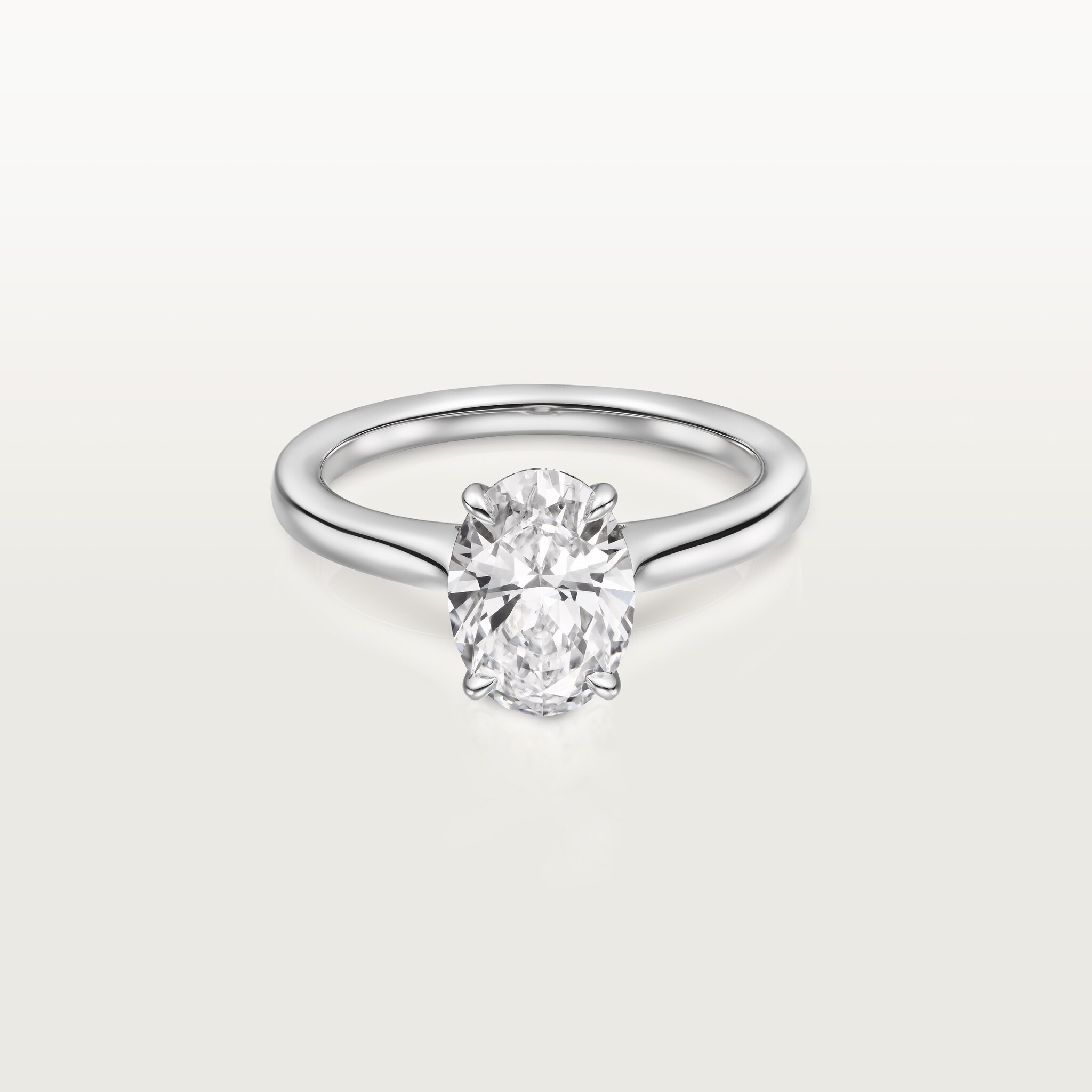 1895 solitaire, oval-cut diamond