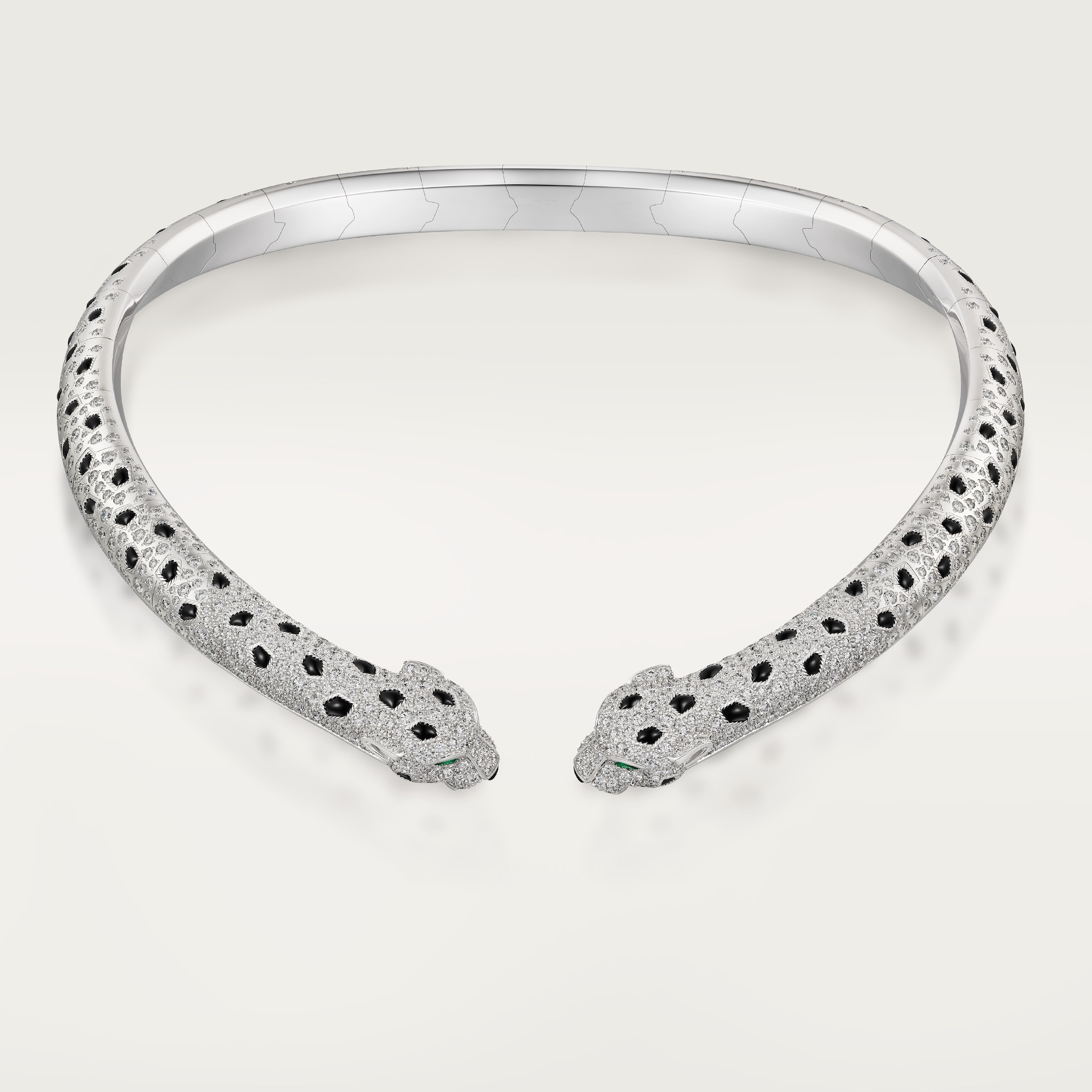 Panth&egrave;re de Cartier torque necklace, articulated, paved