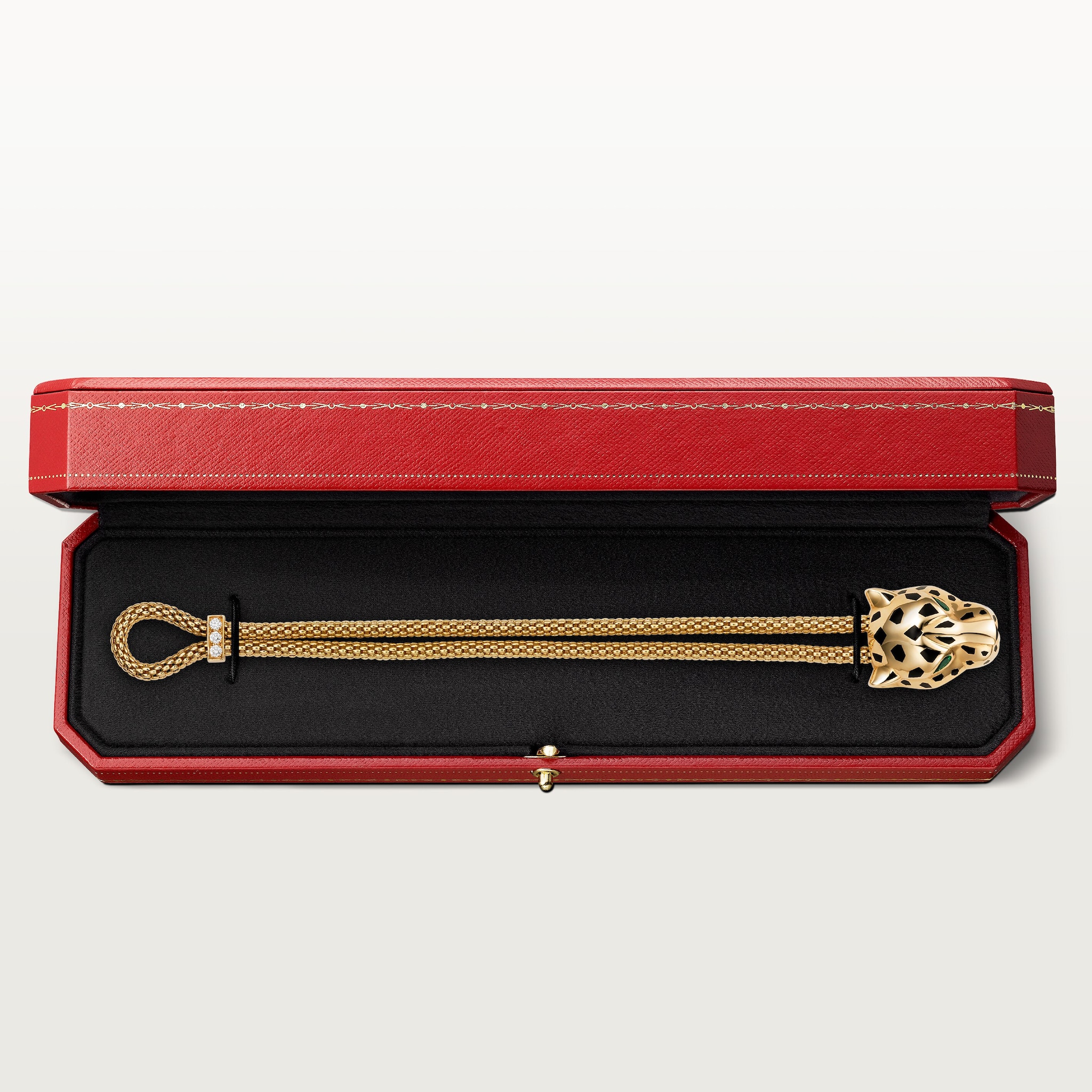 Panth&egrave;re de Cartier bracelet, on chain, diamonds, image 7