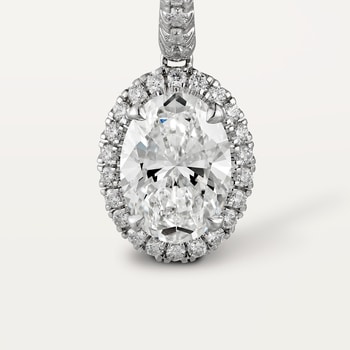 Cartier Destinée sleeper earrings, 2 oval-cut diamonds, paved  Cartier Destinée sleeper earrings, 2 oval-cut diamonds, paved