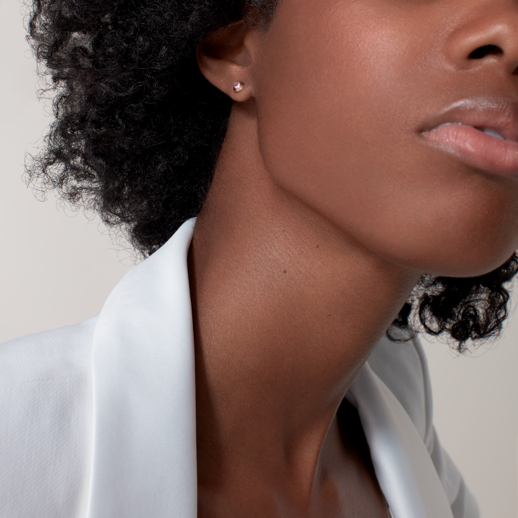 Cartier d'Amour stud earrings, 2 pink sapphires 