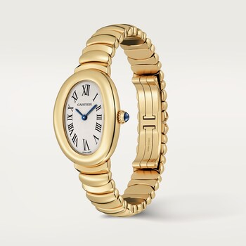 Baignoire Gold Diamond Oval Watches Cartier