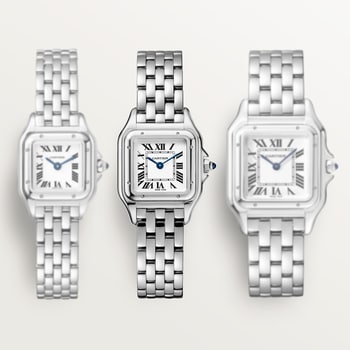 Cartier silver womens watch hot sale