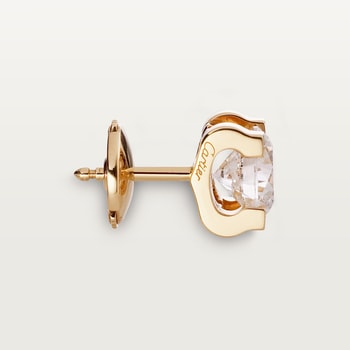 C de Cartier stud earrings, 2 brilliant-cut diamonds  C de Cartier stud earrings, 2 brilliant-cut diamonds