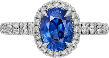 Cartier Destinée solitaire, oval-cut sapphire, paved  Cartier Destinée solitaire, oval-cut sapphire, paved