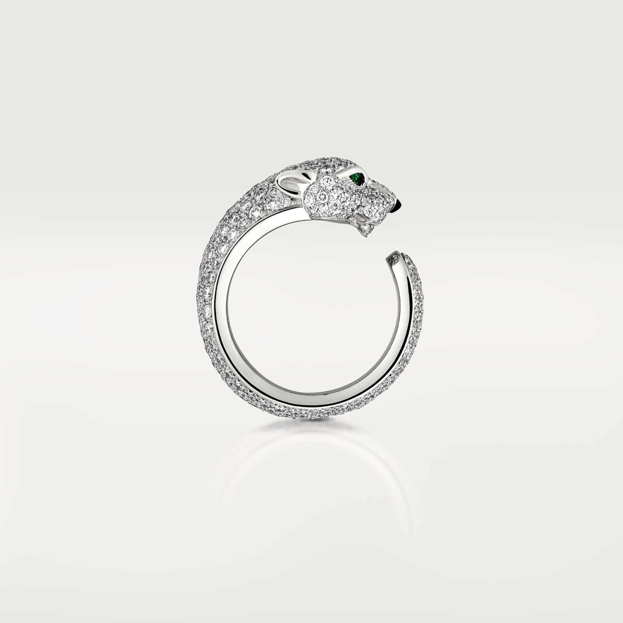 Panth&egrave;re de Cartier ring, medium model, paved, image 3