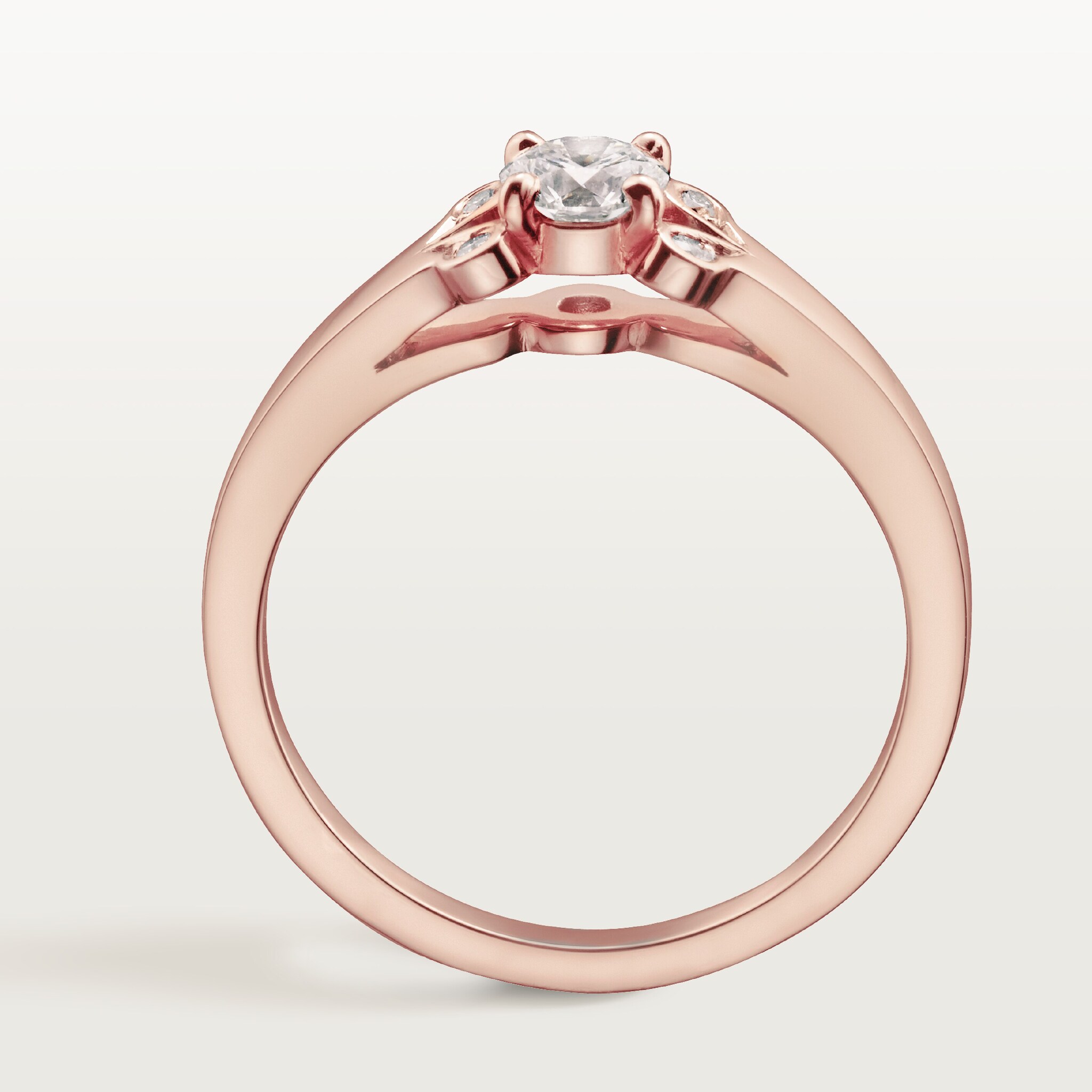 Ballerine solitaire, brilliant-cut diamond