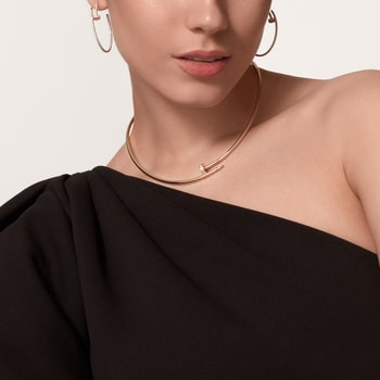Juste un Clou torque necklace, small model, diamonds Juste un Clou torque necklace, small model, diamonds
