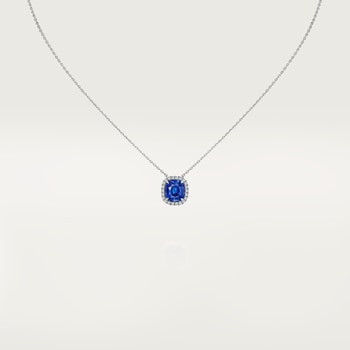 Cartier Destinée pendant, cushion-cut sapphire, paved  Cartier Destinée pendant, cushion-cut sapphire, paved