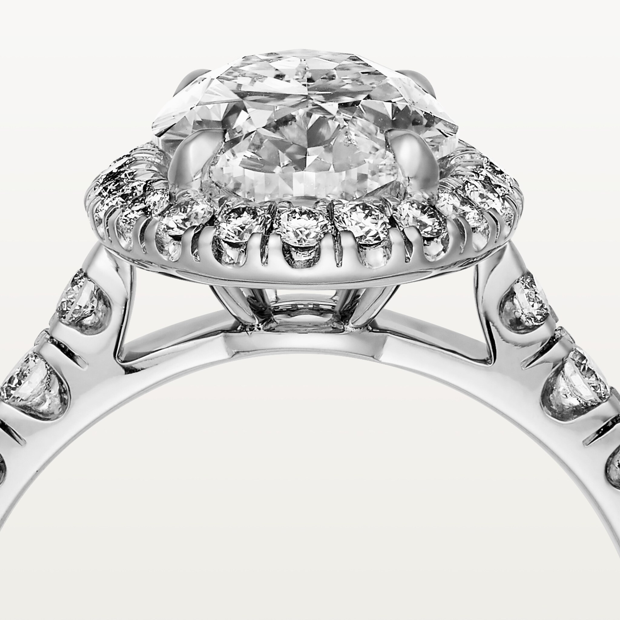 Cartier Destin&eacute;e solitaire, oval-cut diamond, paved , image 11