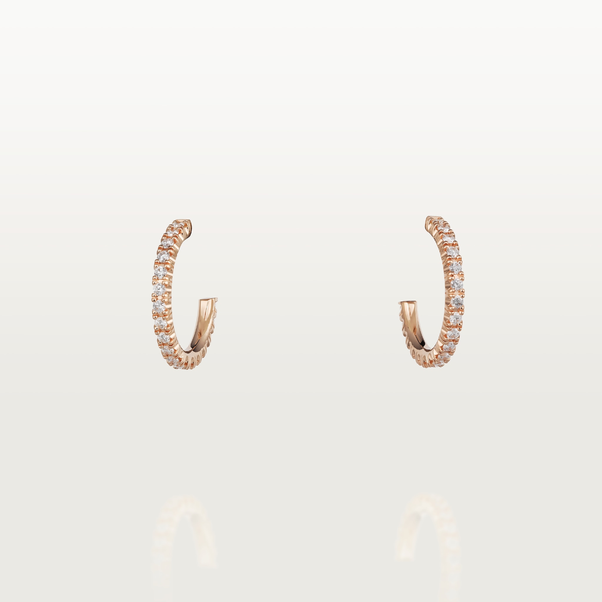 Etincelle de Cartier hoop earrings, small model, paved