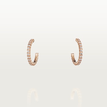 Etincelle de Cartier hoop earrings, small model, paved Etincelle de Cartier hoop earrings, small model, paved