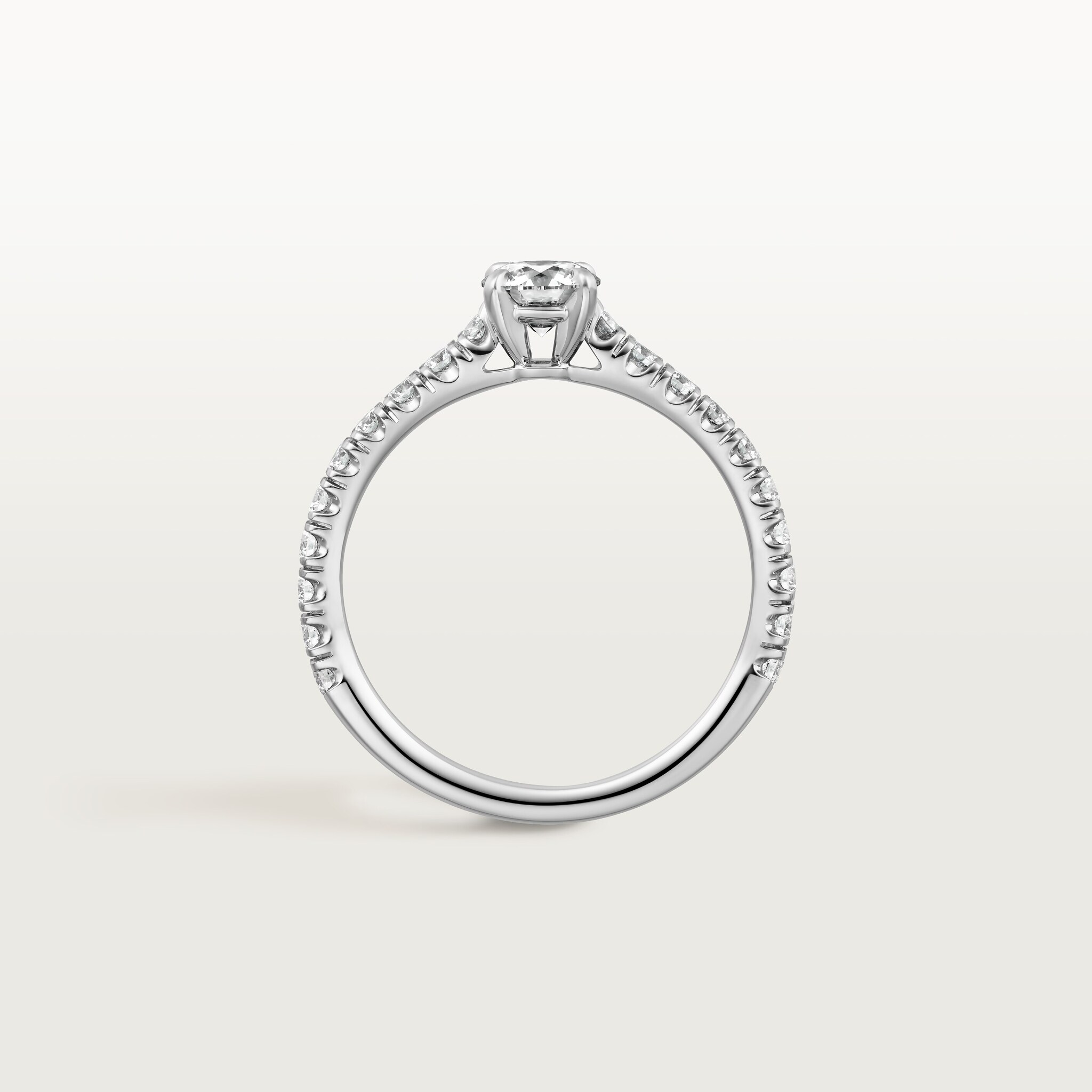 1895 solitaire, brilliant-cut diamond, paved 