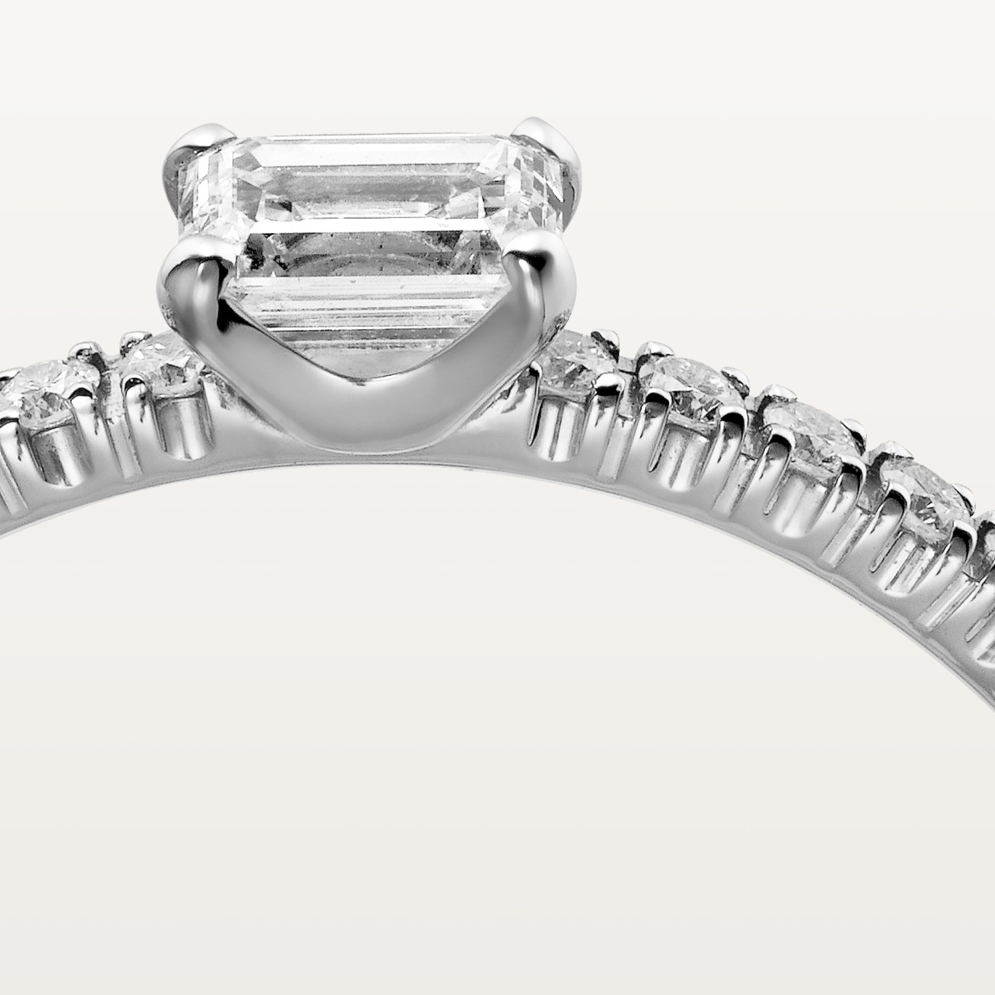 Etincelle de Cartier ring, emerald-cut diamond, paved, image 5