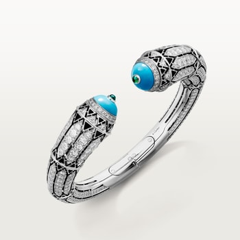 Géometrie & Contrastes bracelet, turquoise, paved Géometrie & Contrastes bracelet, turquoise, paved