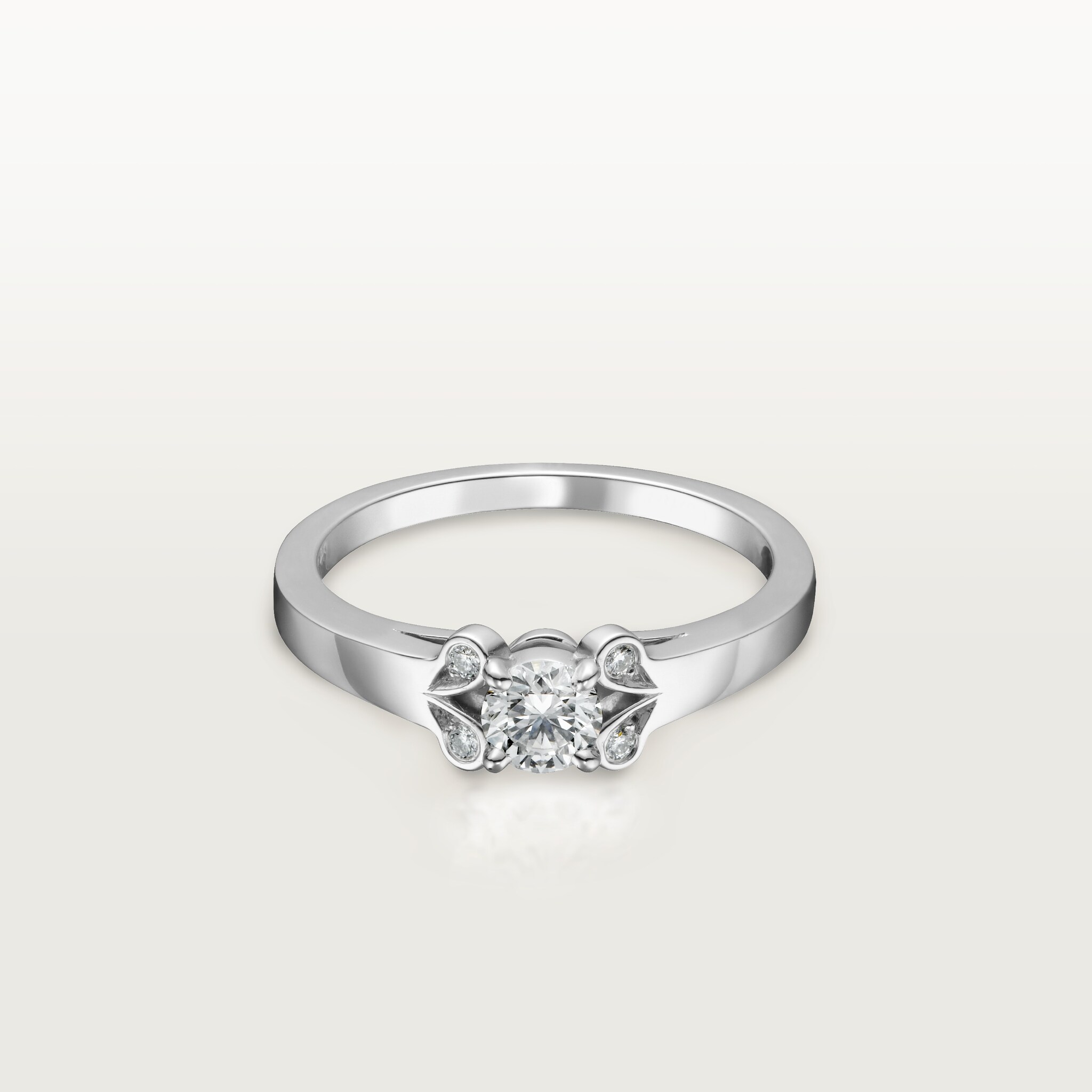 Ballerine solitaire, brilliant-cut diamond
