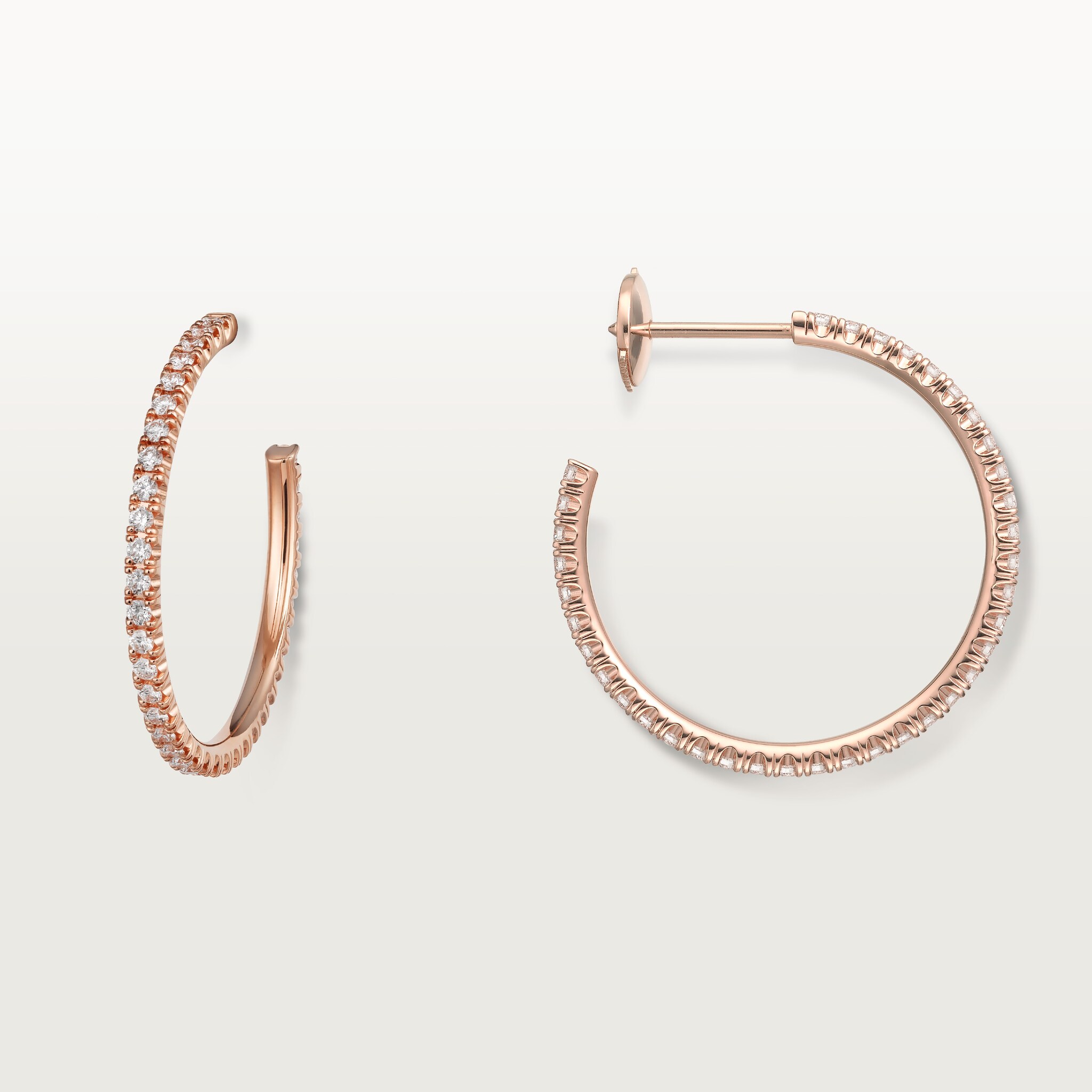 Etincelle de Cartier hoop earrings, medium model, paved
