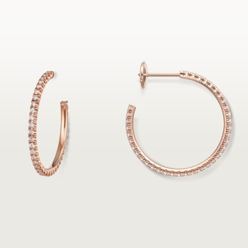 Etincelle de Cartier hoop earrings, medium model, paved Etincelle de Cartier hoop earrings, medium model, paved