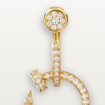 Juste un Clou earrings, double, paved Juste un Clou earrings, double, paved
