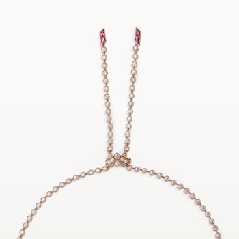 Panthère de Cartier long necklace, rubellite, large model, paved  Panthère de Cartier long necklace, rubellite, large model, paved