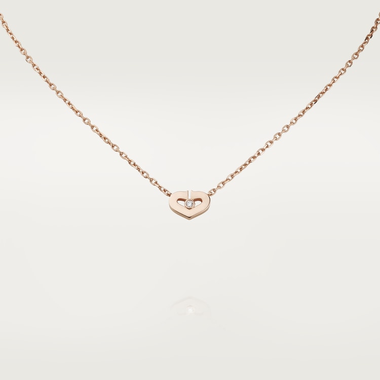 Cartier gold heart necklace deals