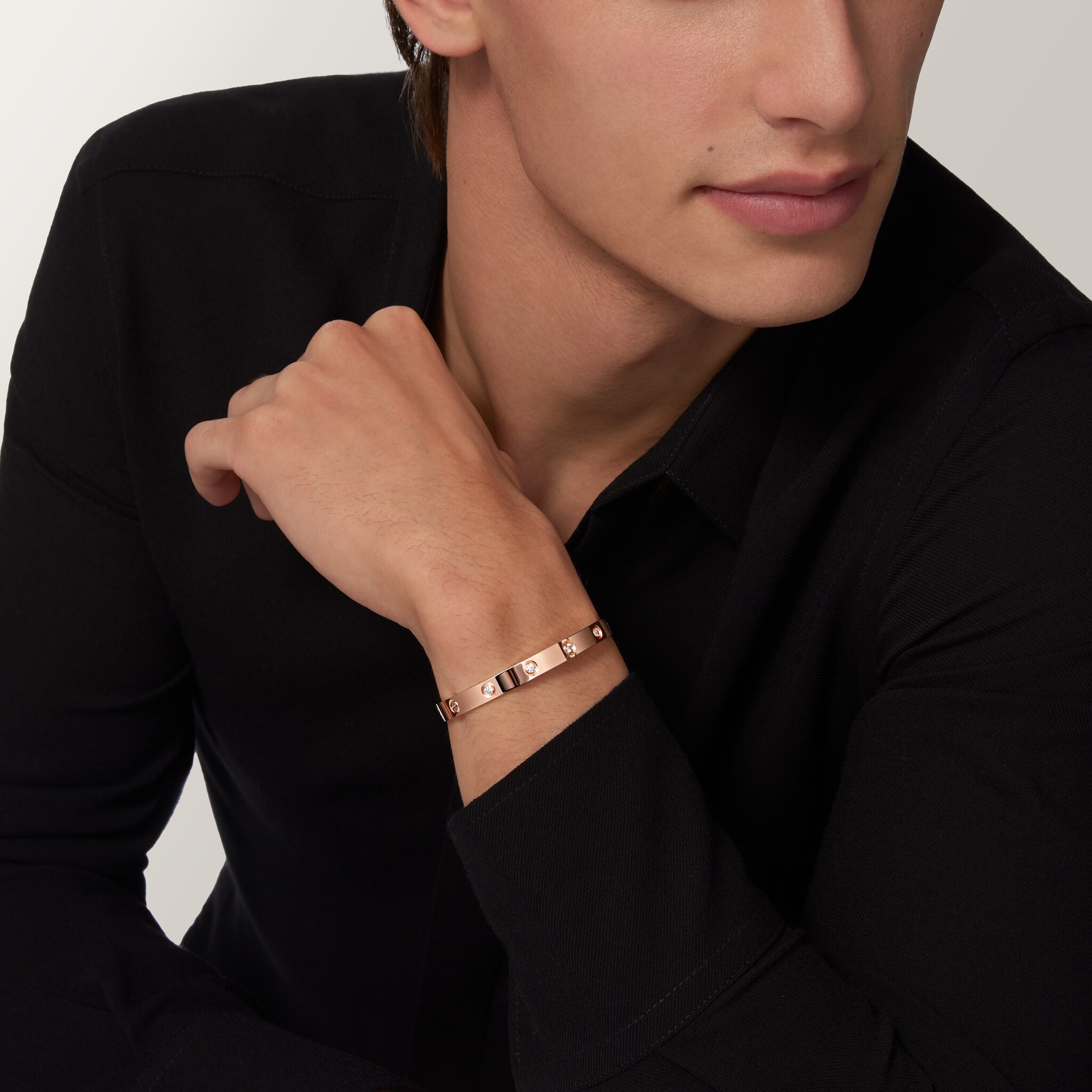 LOVE# bracelet,single-screw closure, classic model, 4 diamonds