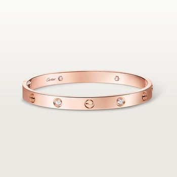 #LOVE# bracelet,single-screw closure, classic model, 4 diamonds #LOVE# bracelet,single-screw closure, classic model, 4 diamonds