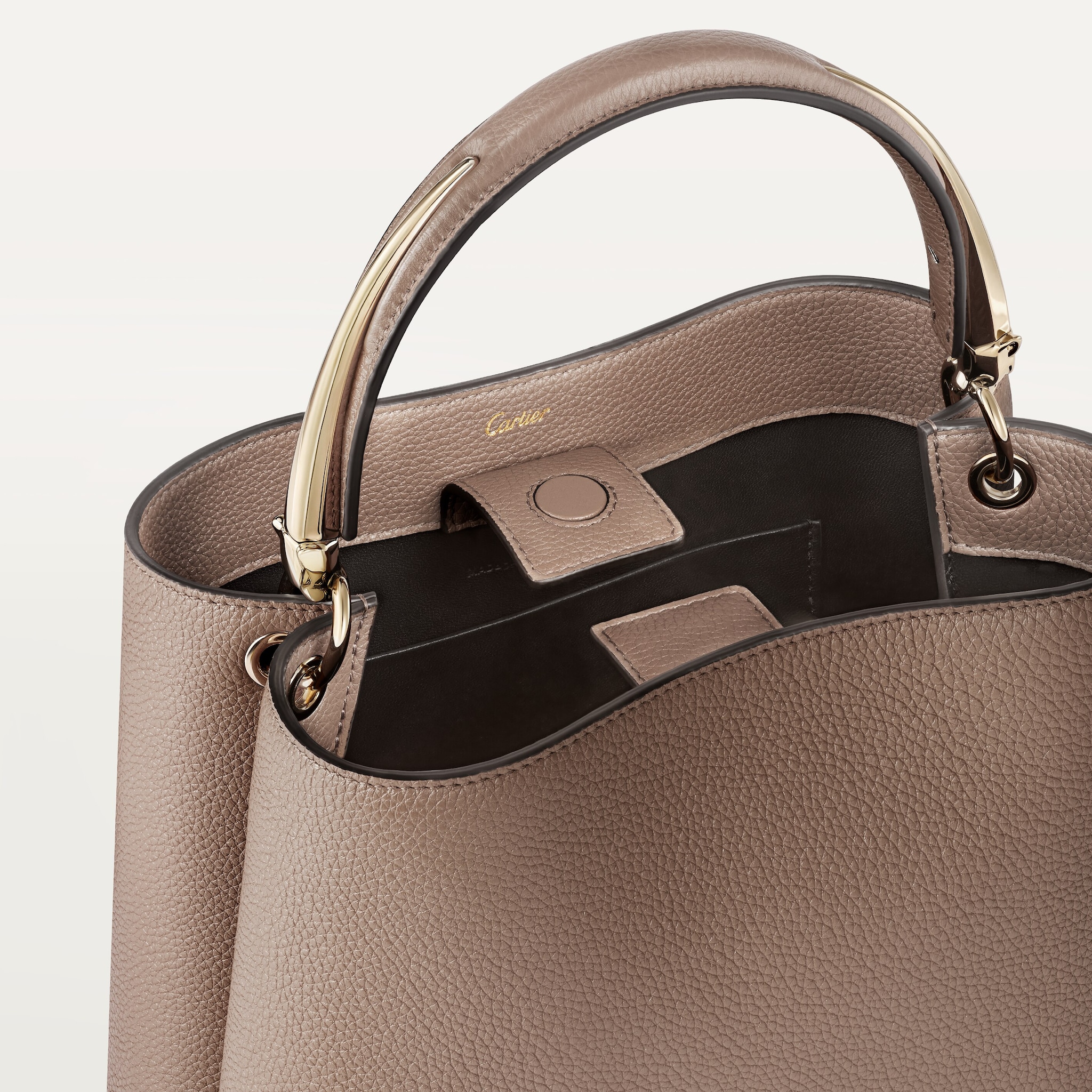 Cartier ブラウン ハンドバッグ Medium model handle bag, Panthère Double de Cartier - Caramel