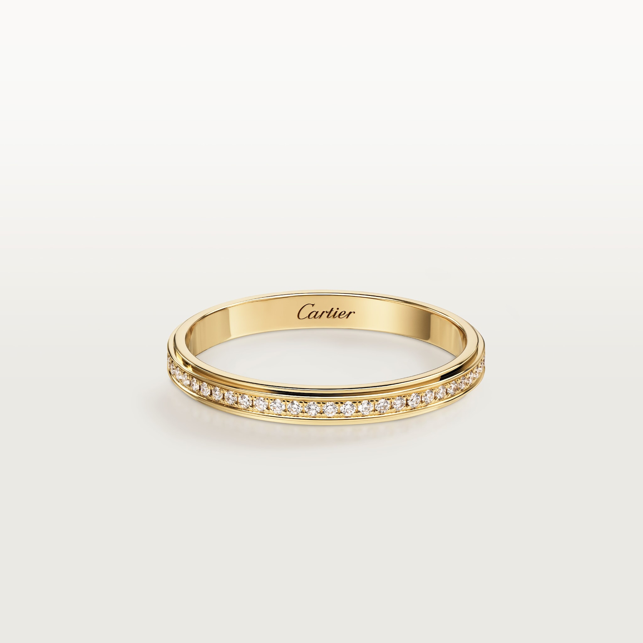 Cartier d'Amour wedding ring, 2.3 mm width, paved