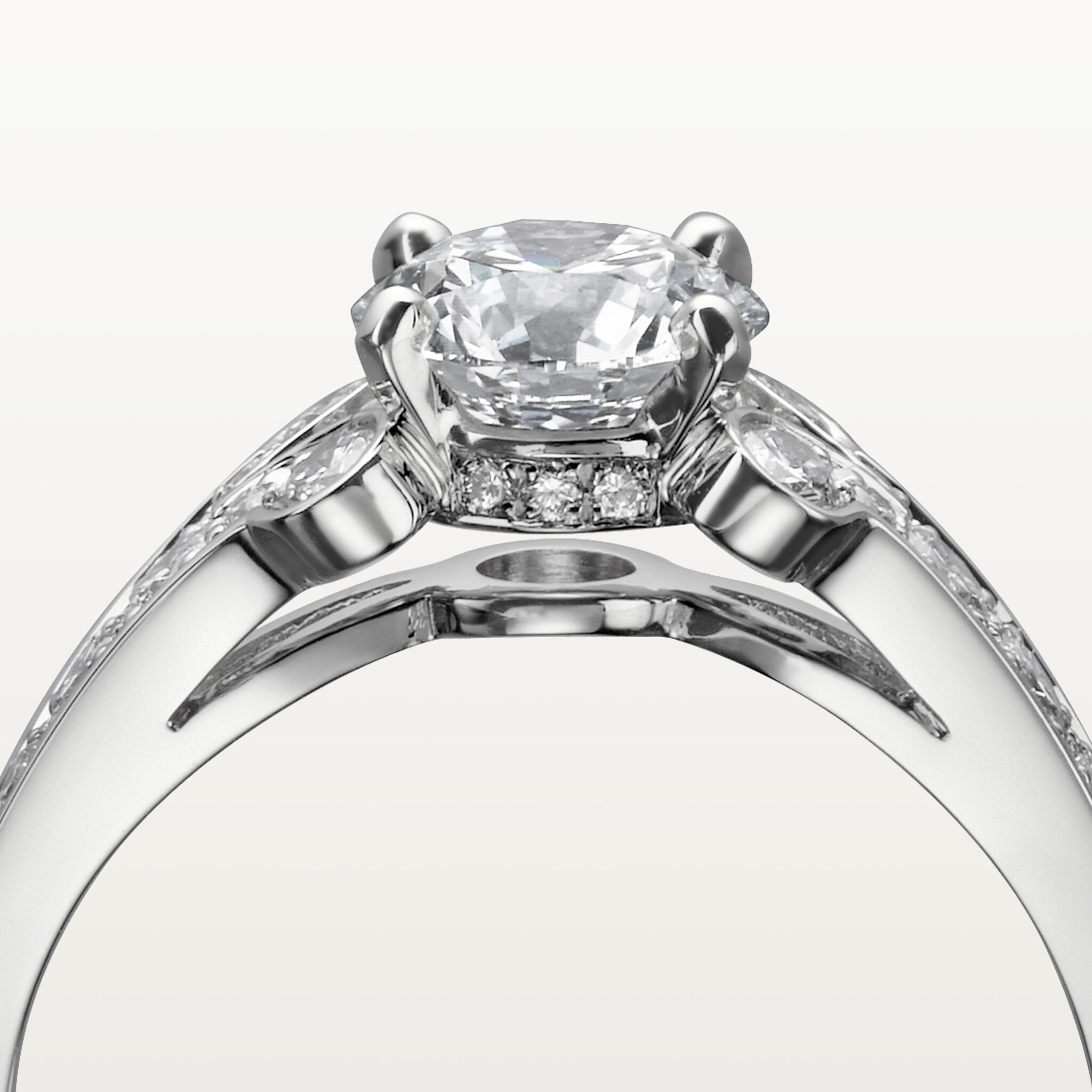 Ballerine solitaire, brilliant-cut diamond, paved , image 10