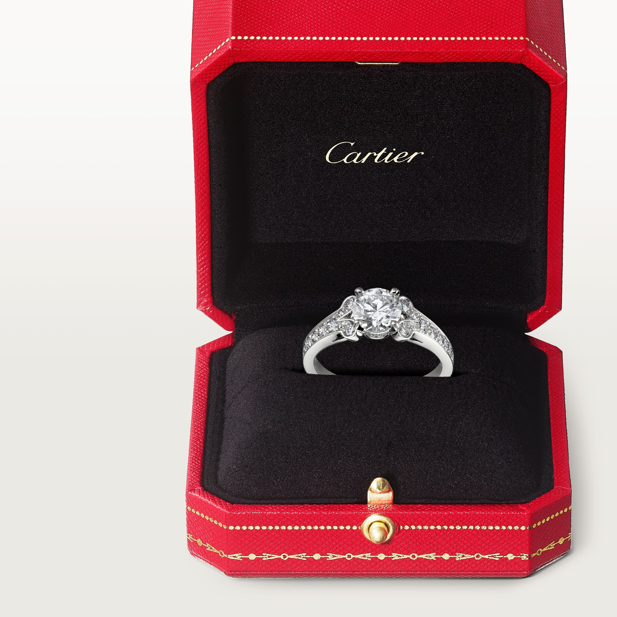 Ballerine solitaire, brilliant-cut diamond, paved , image 14